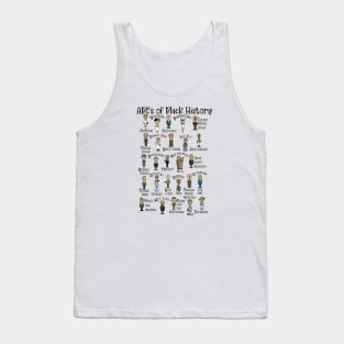 ABCs of Black American History Month, Famous African Americans Historical Tank Top